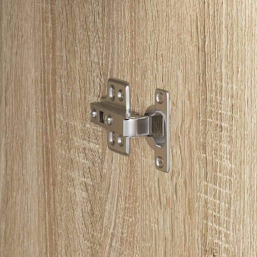 vidaXL Haut Armoire Chêne Sonoma 31.5 x 32 x 122.5 cm, Meuble Haut rectangulaire Moderne, Rangement Efficace, Style Minimaliste, déco Tendance pour Salon
