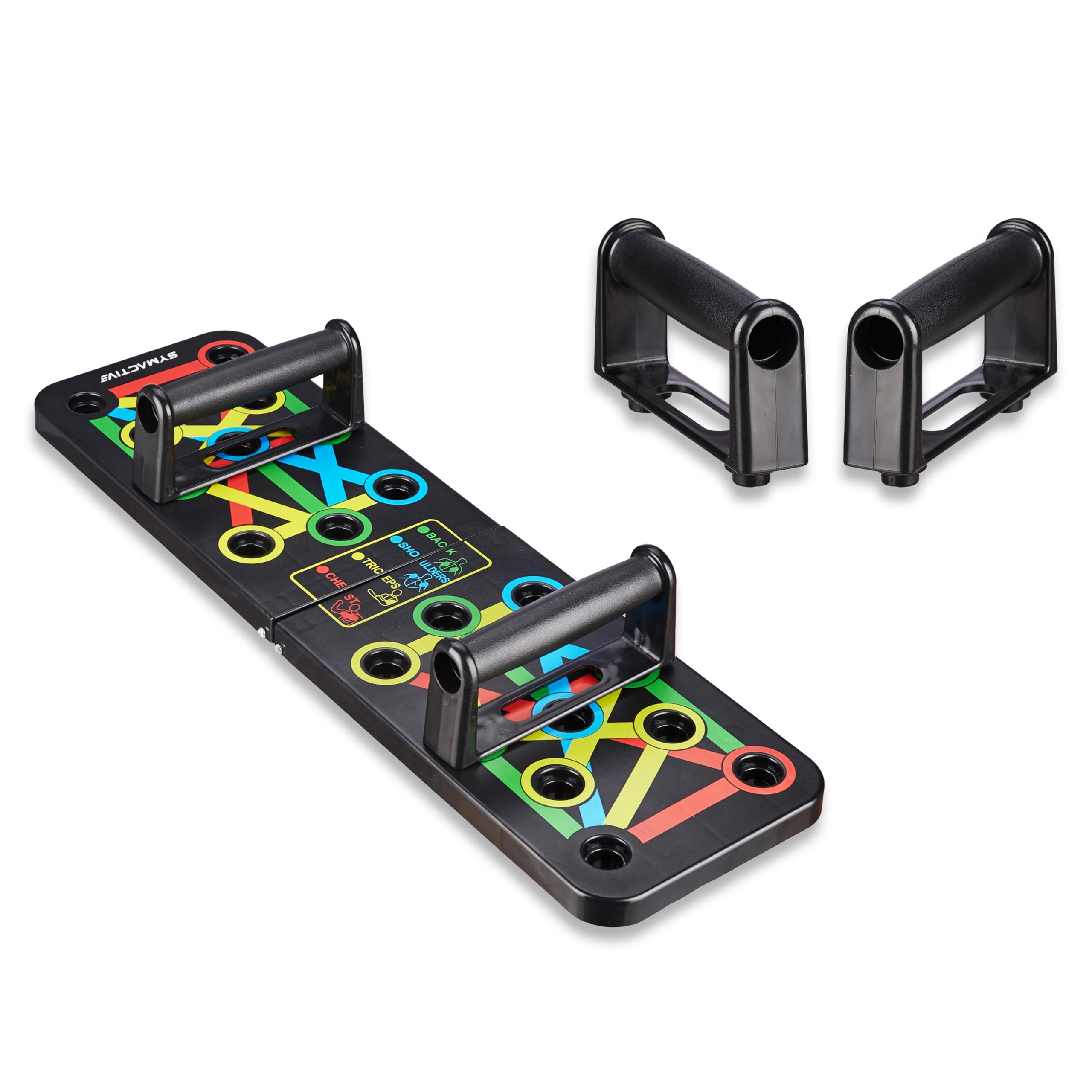 Amazon Brand - Symactive Push-Up Board | for Men & Women | Home Gym Fitness Equipment | for Strength Training | Durable, Compact & Sturdy