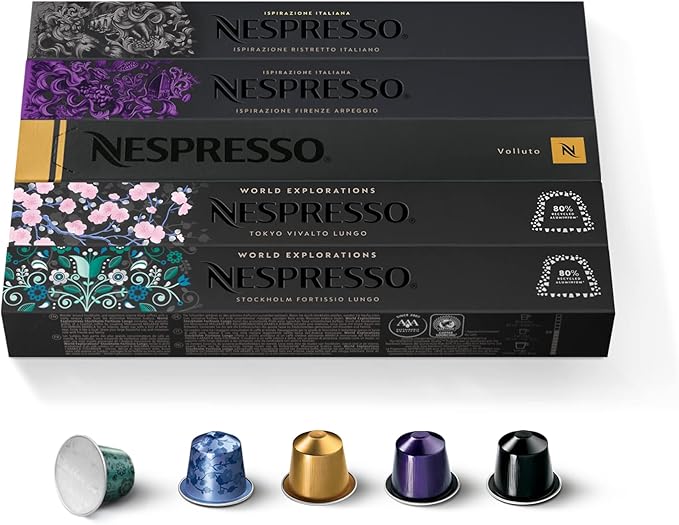 NESPRESSO Original, Selection of Espresso and Lungo Coffees, Light to