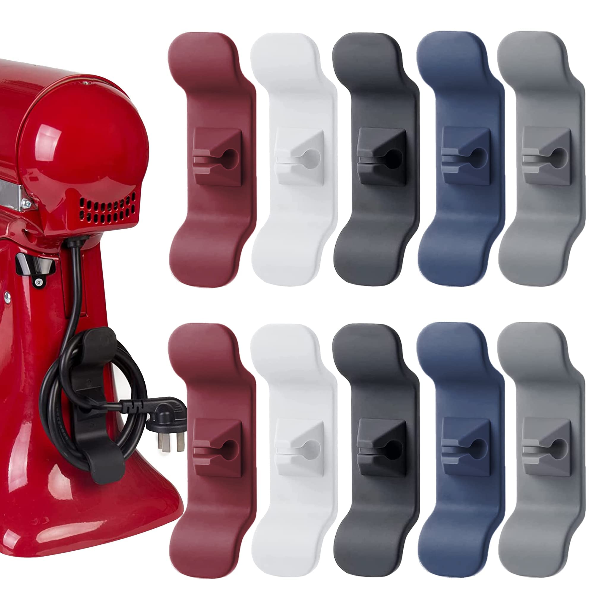 Necomi Cord Organizer for Appliances, 10 Pack Cord Wrapper for Appliances, Appliance Cord Organizer Compatible with Stand Mixer, Air Fryer, Coffee Maker, Toaster