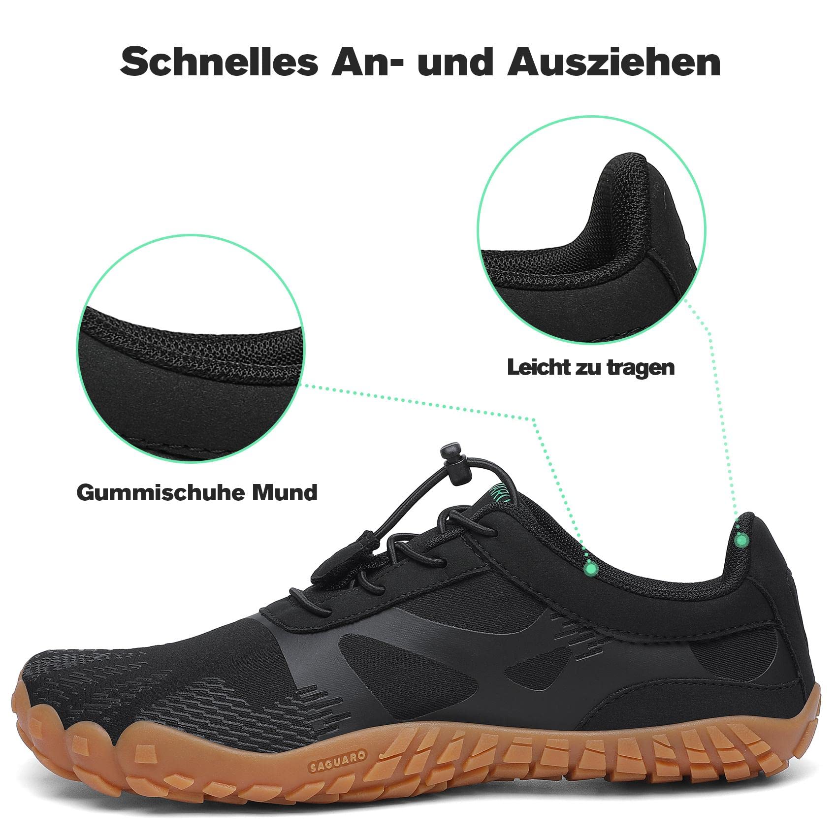 SAGUARO Estate Scarpe Barefoot Minimaliste Uomo Comode e Leggere Antiscivolo Trekking Trail Running Scarpe Asciugatura Rapida Outdoor e Indoor