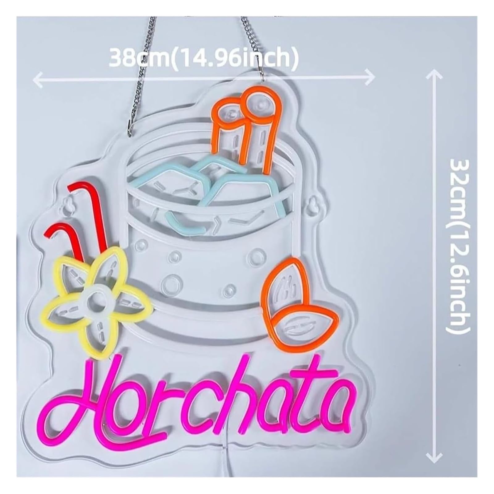 Generico Horchata per insegna al neon a LED dimmerabile per ristoranti messicani, negozi, bar, pub e cibo