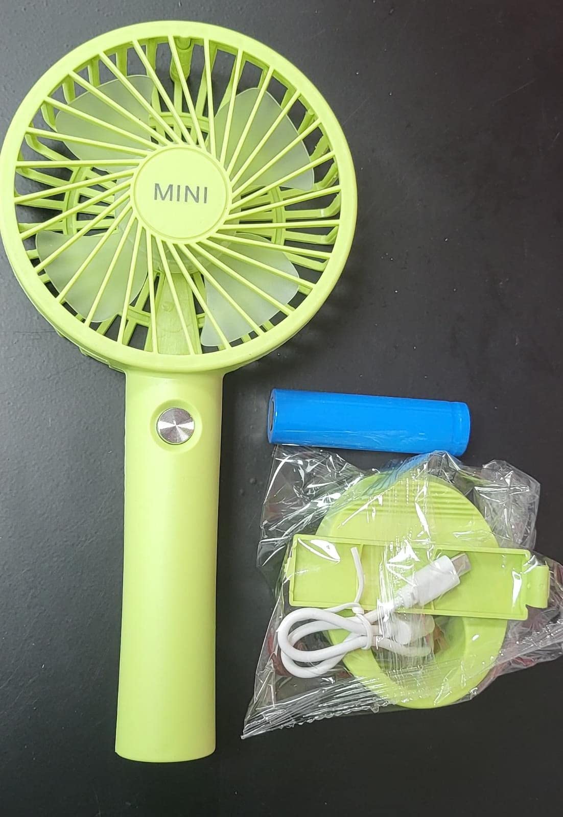 Handheld Fan Portable Fan Rechargeable 3 in 1, Hand Held Fan Battery Powered USB, Mini Fan Portable Hand Fan Foldable with 3 Speed, Small Fan Desk fan Neck Travel Fan for Office, Home, Trip (GREEN)