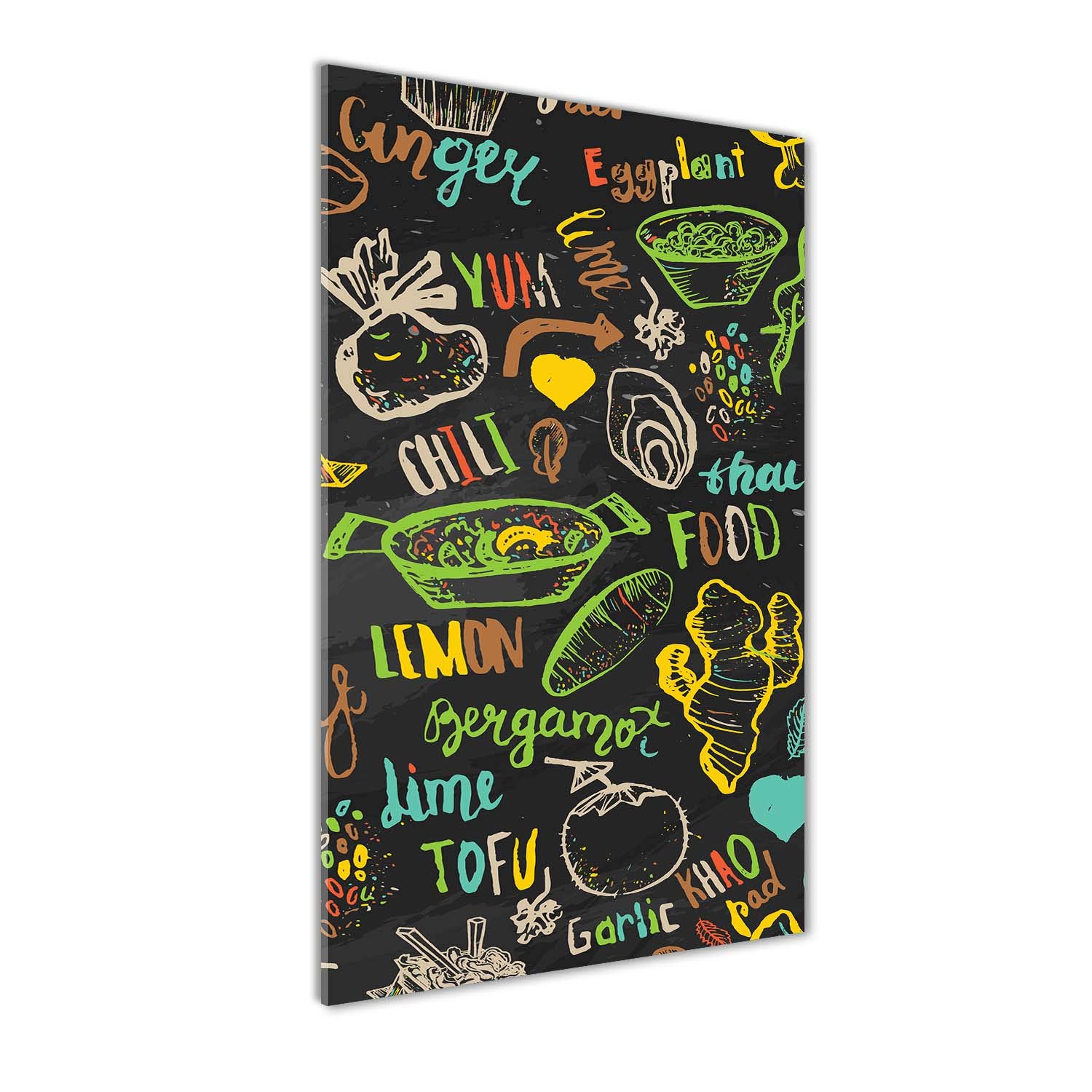 Impression sur verre 50x100 cm tableau cuisine plats thaïlandais panoramique Tulup