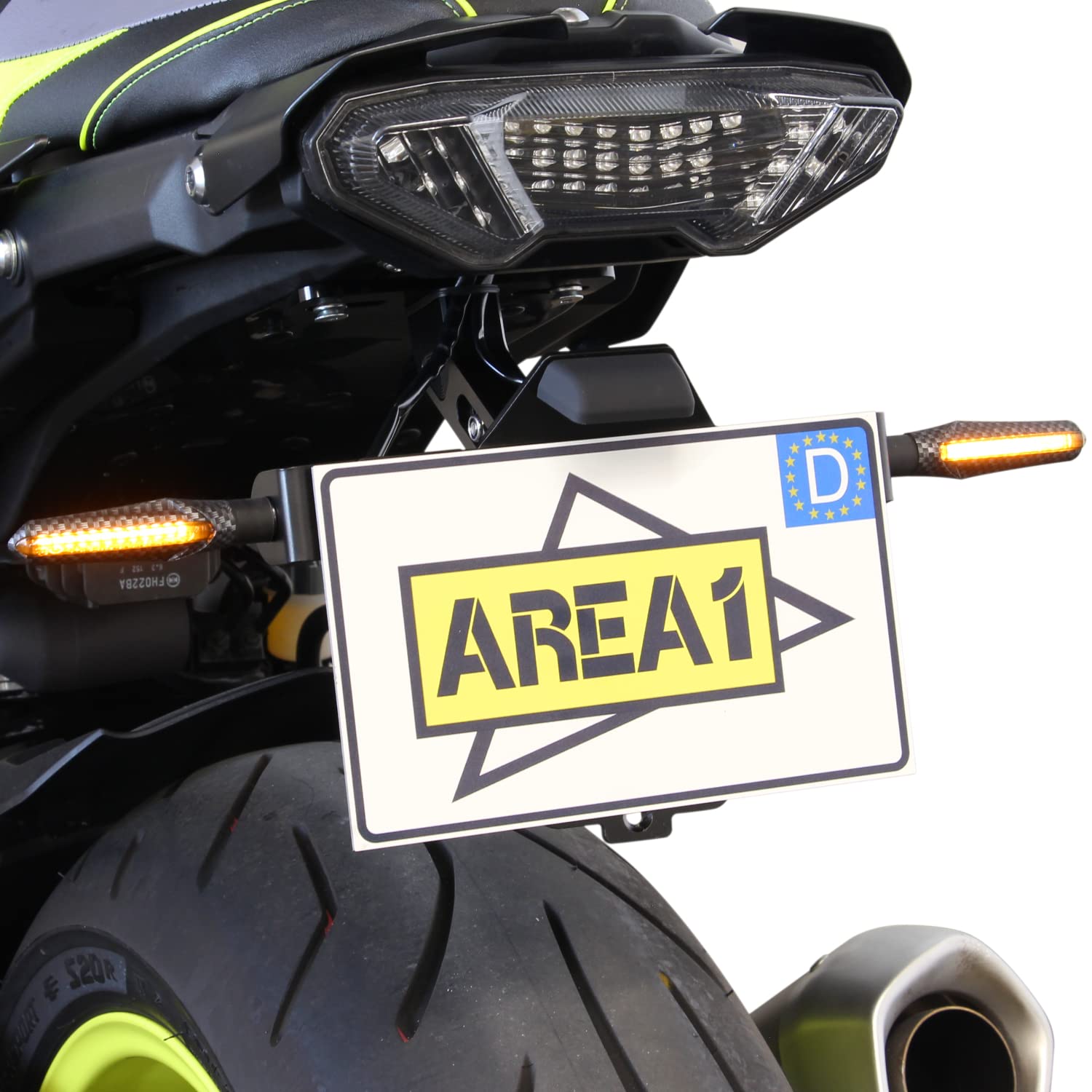 Motocicletta LED Indicatori di direzione luminoso Lampeggiatore adatto per Kawasaki ZX6R ZX7R ZX9R ZX636 ZZR600 ZX12R (Fumo