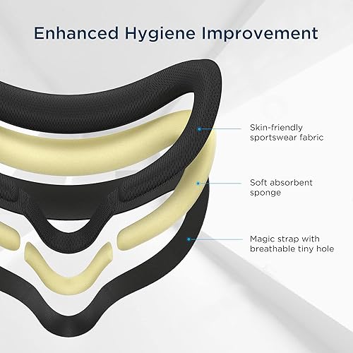 Miniatura 6 de KIWI design Accesorios de repuesto para cojín de tela deportiva, para Quest 2, 1 pieza, soporte de plástico no incluido