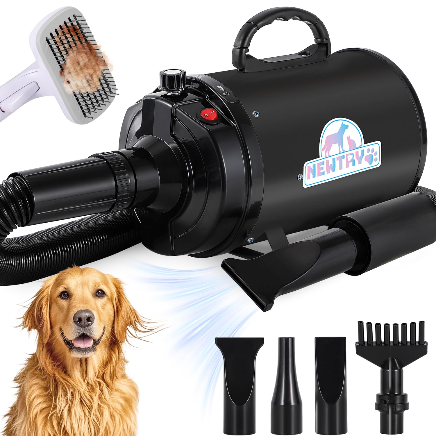 Amazon | NEWTRY ペットドライヤー 犬用 ペット用 ドライヤー ブロワー