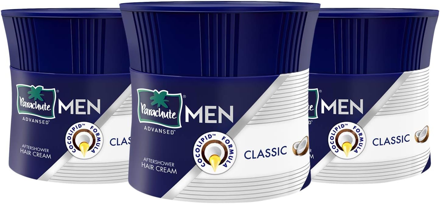 Hair Cream for Men, 100ml (Pack of 3)|Hair Cream After Shower |Non Sticky Oil Replacement Hair Cream |Goodness of Coconut