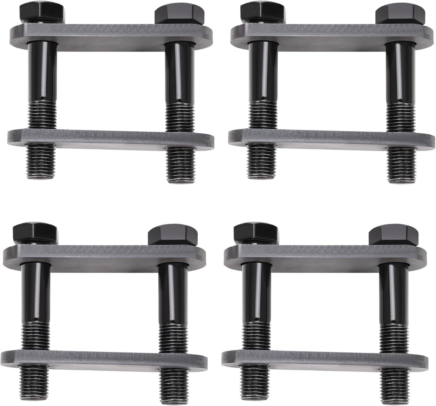 HECASA Heavy Duty Shackle Upgrade Kit Compatible with 1-3/4" Wide Double Eye Springs Steel Nylon Anti-Rust Oil Tandem Axle Trailer Spring Suspension Rebuild Kit