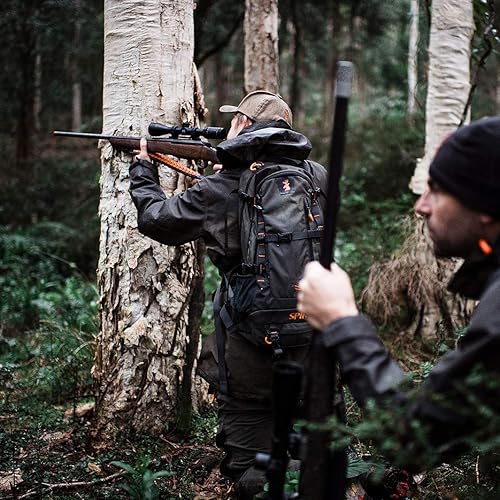 Miniatura 5 de SPIKA Mochila de caza de camuflaje y verde, bolsas militares tácticas, mochila impermeable para cinturón extraíble de cadera de 25 litros