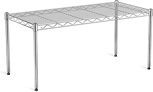 Estante de alambre de 1 nivel, 30 pulgadas de ancho x 14 pulgadas de profundidad x 17 pulgadas de alto, estante de metal individual de metal,