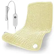 Electric Heating Pad for Back Pain Relief, Extra Large 33" x 17" - 6 Heat Settings for Neck Shoulder Cramp - Moist Heat Therapy - 2h Auto-Off - Machine Washable