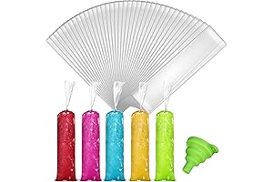 Yexiya 400 Pcs Saquinho de Geladinho Descartável para Fazer Picolé de Frutas Caseiro