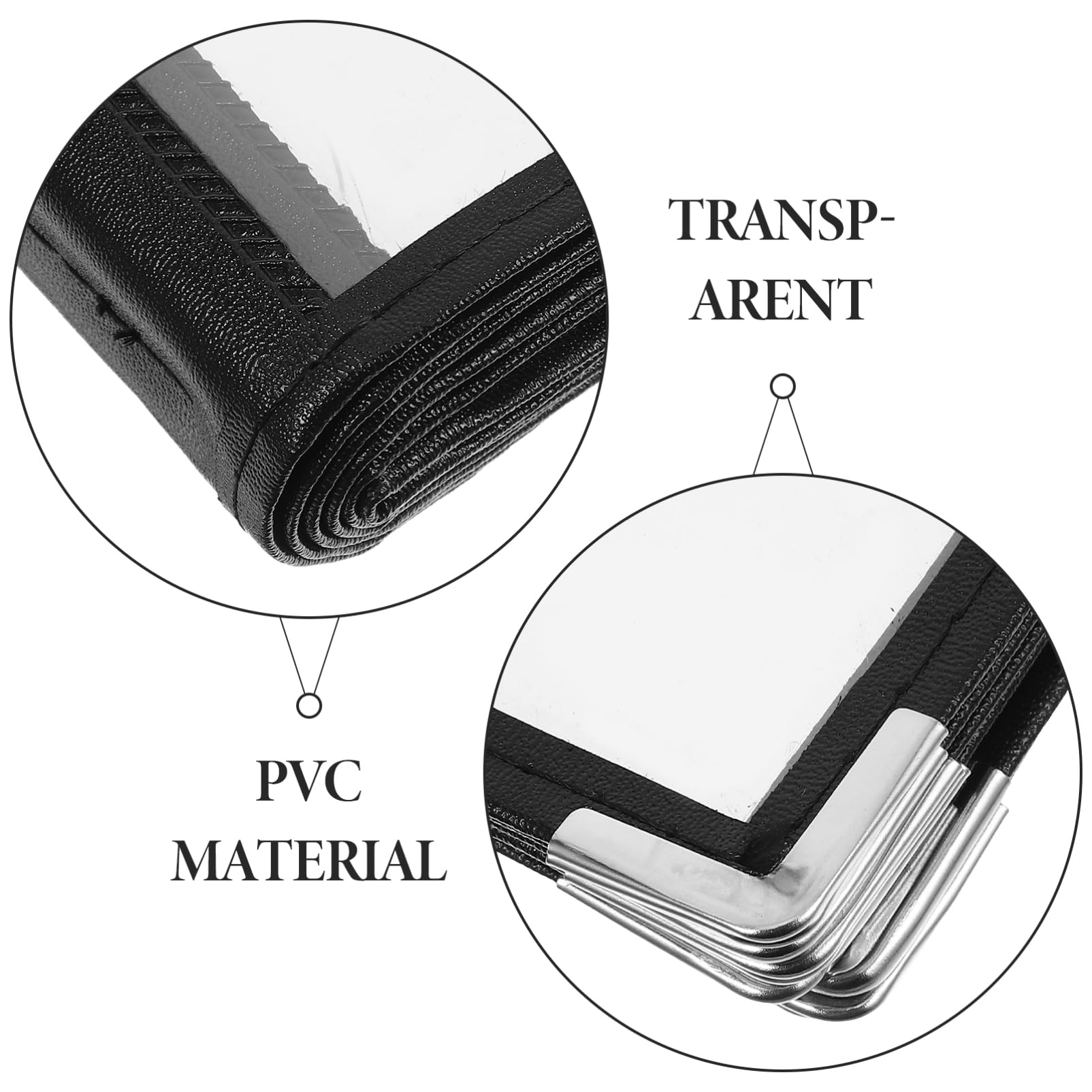 Portamenús de Pvc con 12 Lados, Funda Protectora para Restaurante | 12 Páginas, Diseño de Esquinas, para Cafeterías y Bares, Cubiertas Transparentes de Repuesto