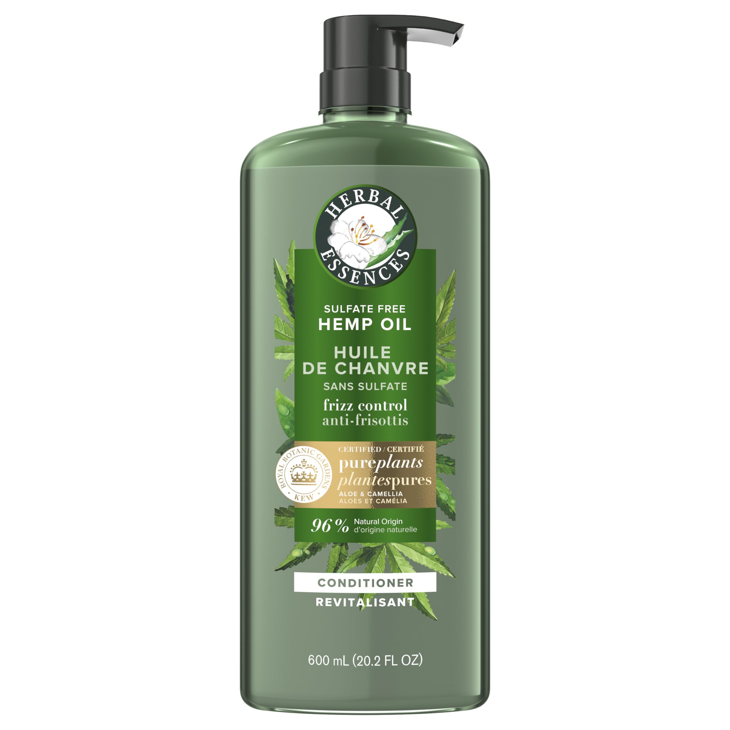 Caseeto Herbal Essences bio:renew Hemp + Potent Aloe Conditioner for Frizz, 600 ML