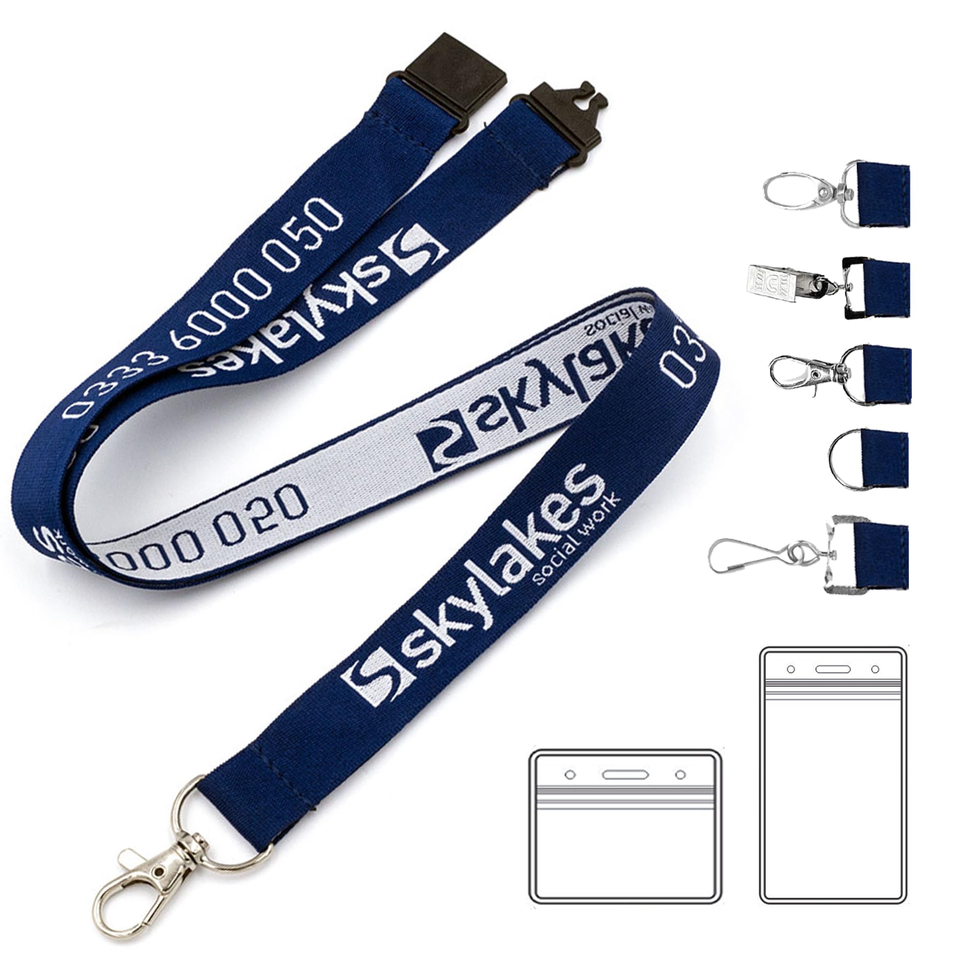 Personalized Custom Lanyard 30-5000PCS with Logo/Picture/Text/Name, Customized Neck Strap ID Badge Lanyard for Keys Office School Events