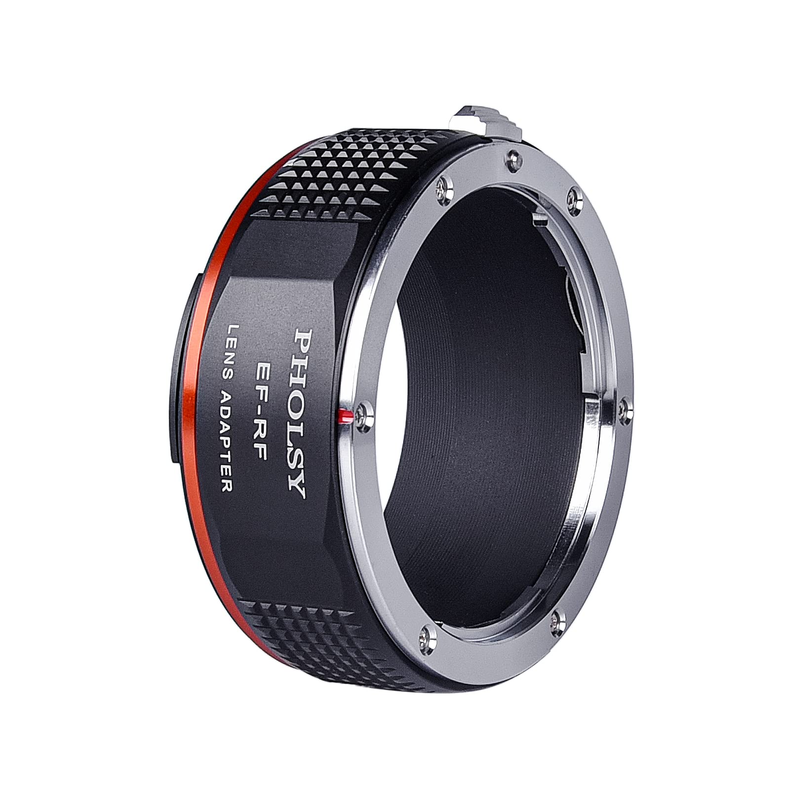 PHOLSY Enfoque Manual Adaptador de Objetivo Compatible con Objetivos Canon EF (EF-S) y Cuerpo de Cámara Canon RF (EOS R-Type), EF a RF