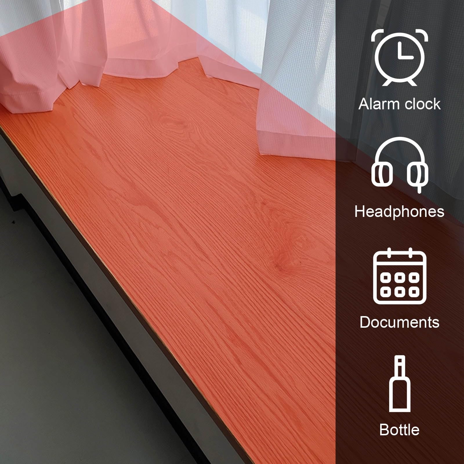 Protection de rebord de fenêtre en bois naturel pour chambre à coucher, cuisine, balcon, grenier, remodelage