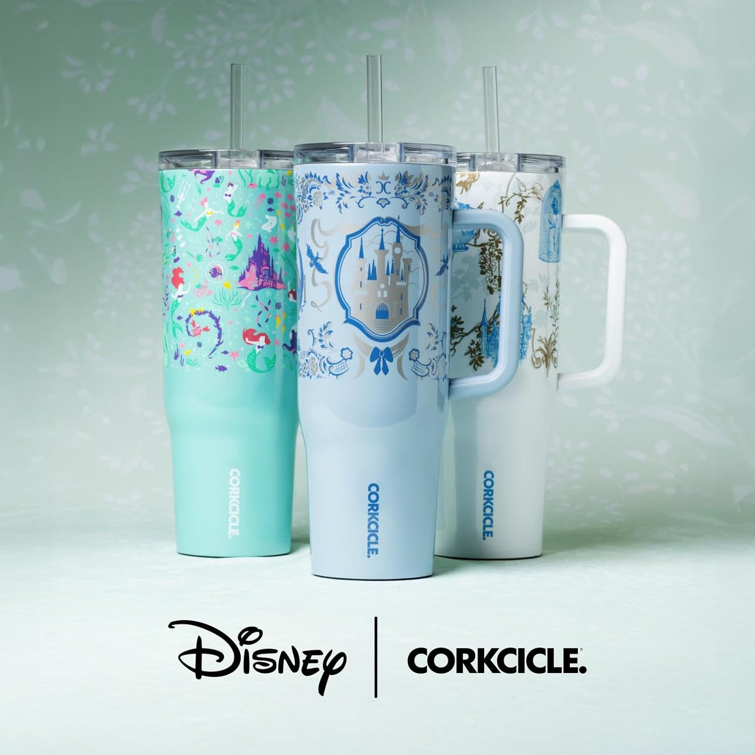 Corkcicle Cruiser Insulated Tumbler with Handle & Straw - Keeps Drinks Ice Cold - Triple-Insulated - Leakproof Travel Mug - BPA-Free - Summer Drinkware Gift - 40 oz, Princess Belle - Image 8