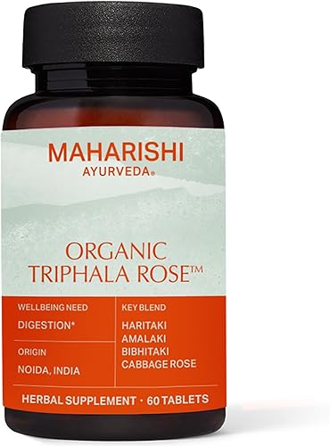 Maharishi Ayurveda - Rosa Triphala orgánica tono previamente digesto Suplemento natural para la salud intestinal con Vijaya Haritaki para la