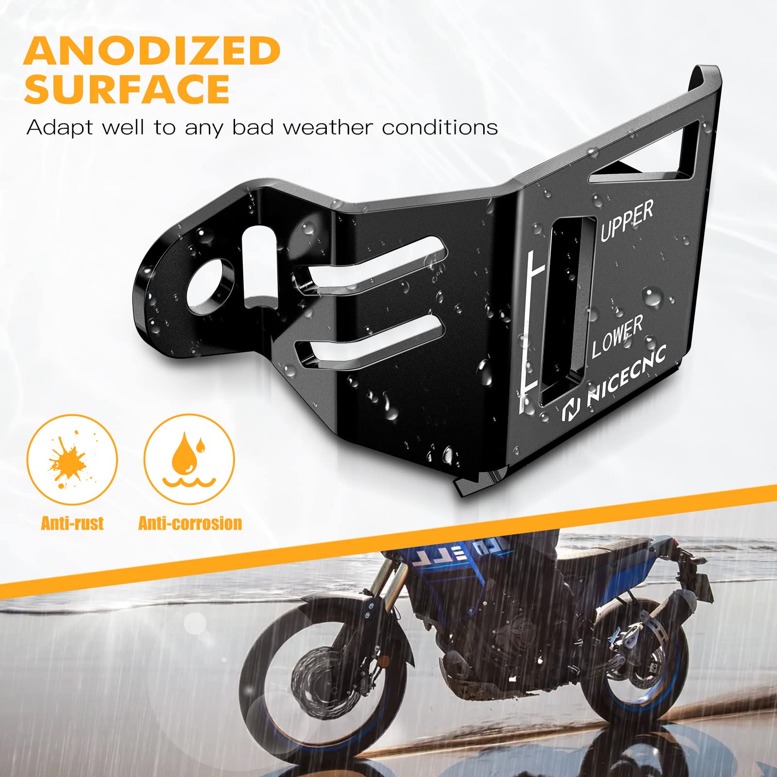 NICECNC Motorrad Hinterradbremse Reservoir Schutz Compatible with Yamaha Tenere 700 /XTZ 700 2019-2023, Tenere 700 Rally Edition 2020-2024, Tenere 700 World Raid 2022, Schwarz