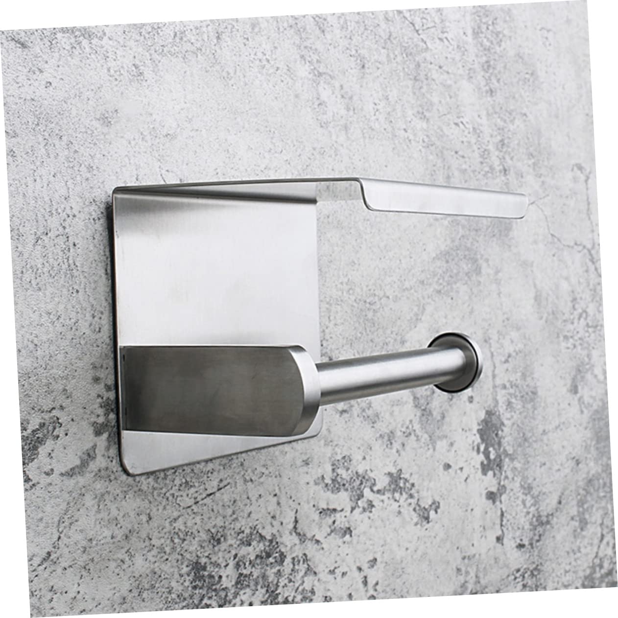 Portarrollos 304 Papel de Acero Inoxidable Higiénico Plata | Estante de Almacenamiento, Diseño Ahorra Espacio, Montaje en Pared para Cocina y Baño