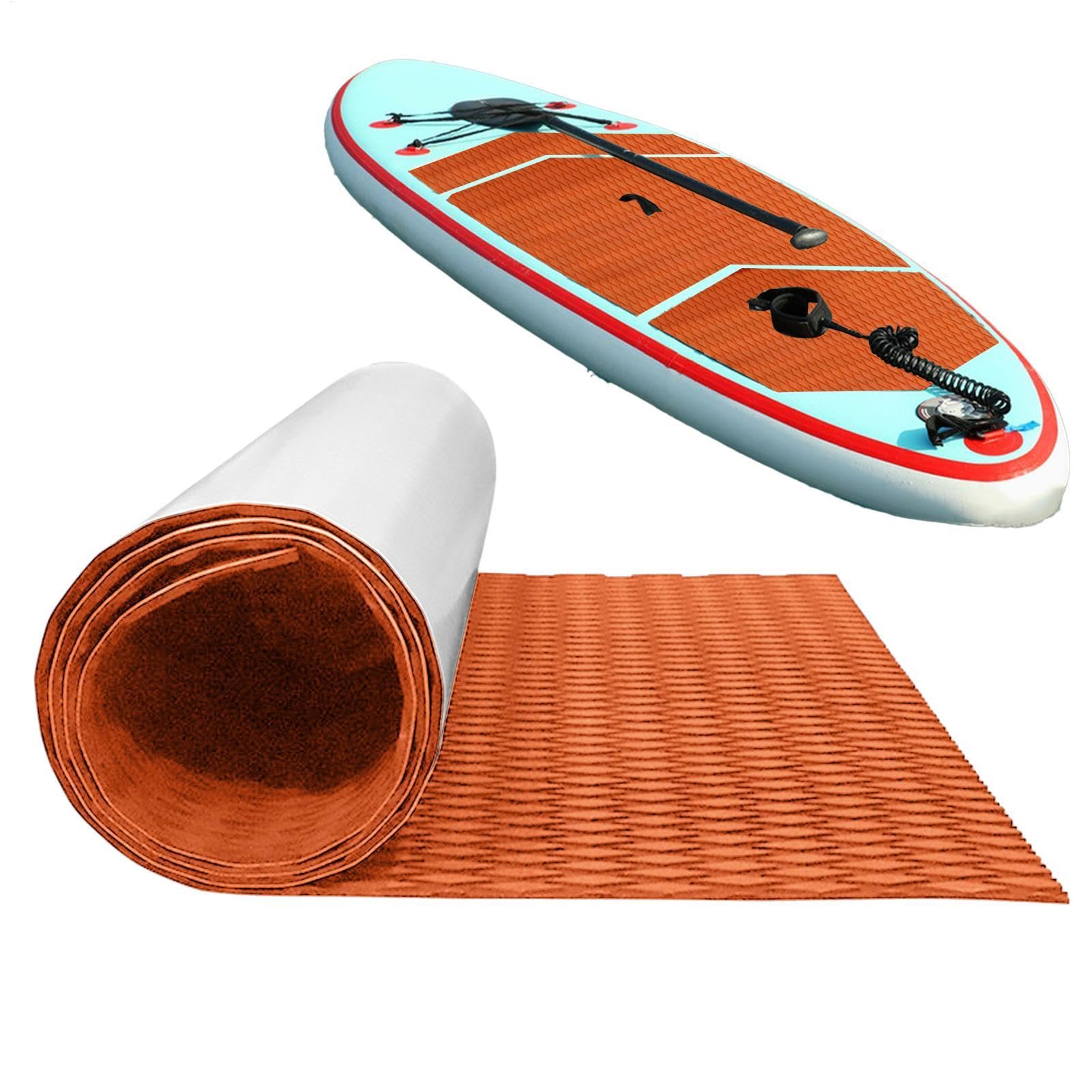 Surfboard Traction Pad, Non-slip EVA Traction Pads Deck Grip Tail Pads for Surfboard Skimboard Paddleboard Shortboard Boat Deck, Surfing Accessories, 120x30cm