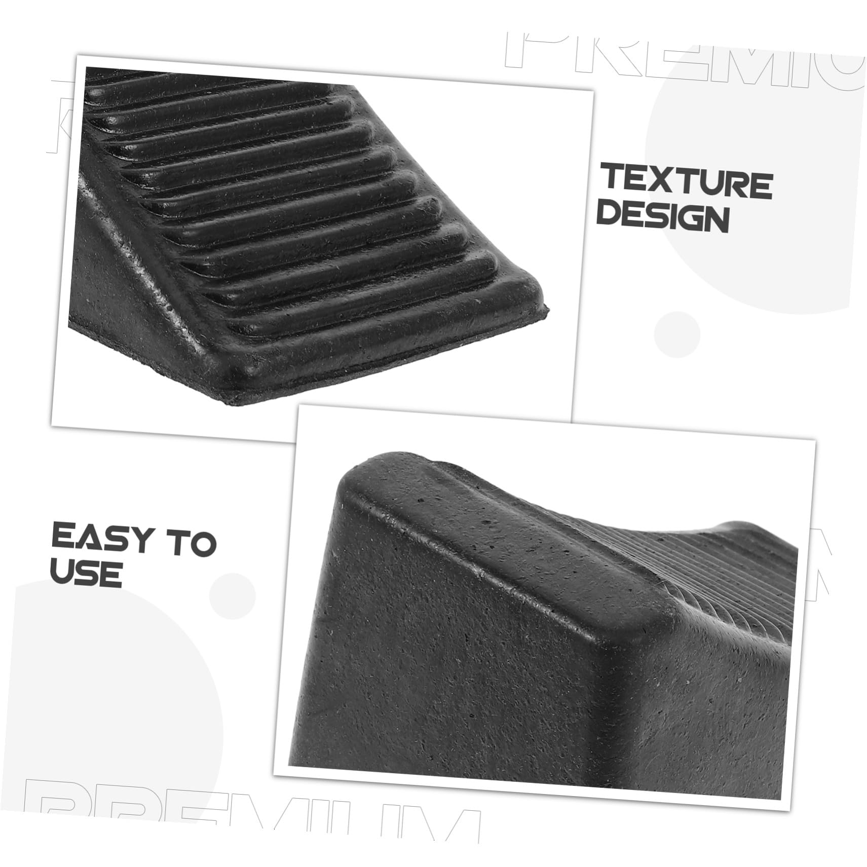 Calzo para Ruedas de Camión y Vehículo Resistente y Antideslizante Cuña Compacta de Goma Estabilizar Remolques Caravanas y Autocaravanas Fácil de Usar y Transportar