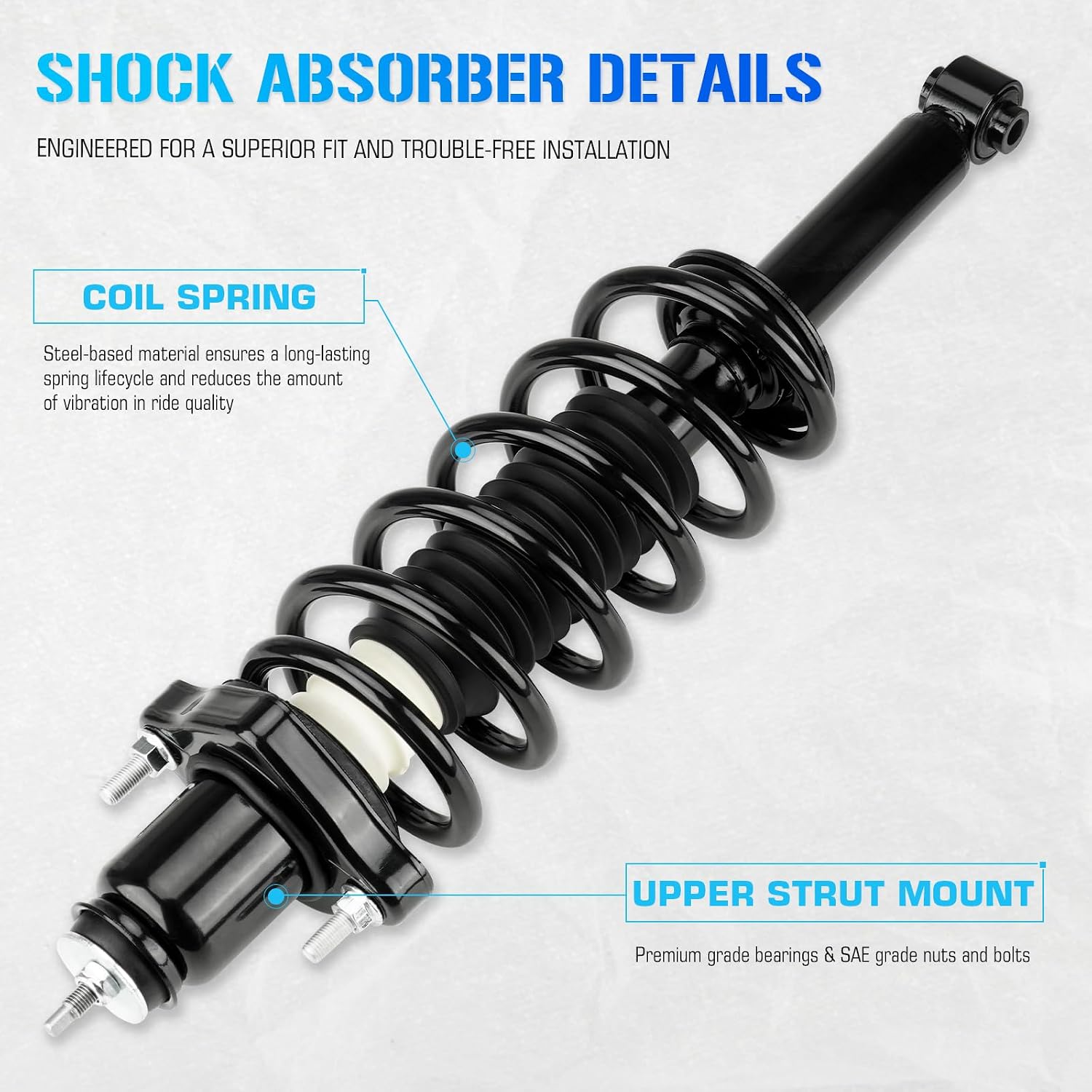 Rear Struts Shocks w/Coil Springs for 2011-2014 Chrysler 200/2007-2010 Sebring (Sedan) / 2008-2014 Dodge Avenge (FWD), 2009 2012 2013 Strut Shock Absorbers Assembly Replace 171126