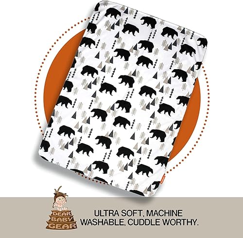Miniatura 5 de Dear Baby Gear Mantas reversibles para bebé, manta suave para recién nacido, manta para niños y niñas, mantas para bebés, 40 x 30 pulgadas