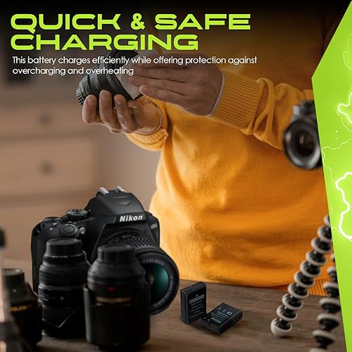 Miniatura 7 de Paquete de 2 baterías EN-EL14, EN-EL14A para Nikon D3500, D3100, D3200, D3300, D3400, D5100, D5200, D5300, D5500, D5600, DF, Coolpix P7000, P711 32,