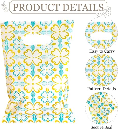 Miniatura 10 de ysmile Bolsa De Compras De Plástico Con Asa Polietileno Troquelado Bolsa De Mercancía De Plástico Para Pequeñas Empresas Al Por Menor 7.8"x11.8" 100