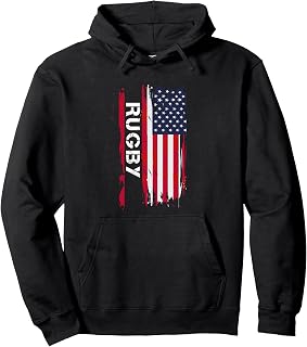 Rugby Pullover Hoodie ,Blue ,Small