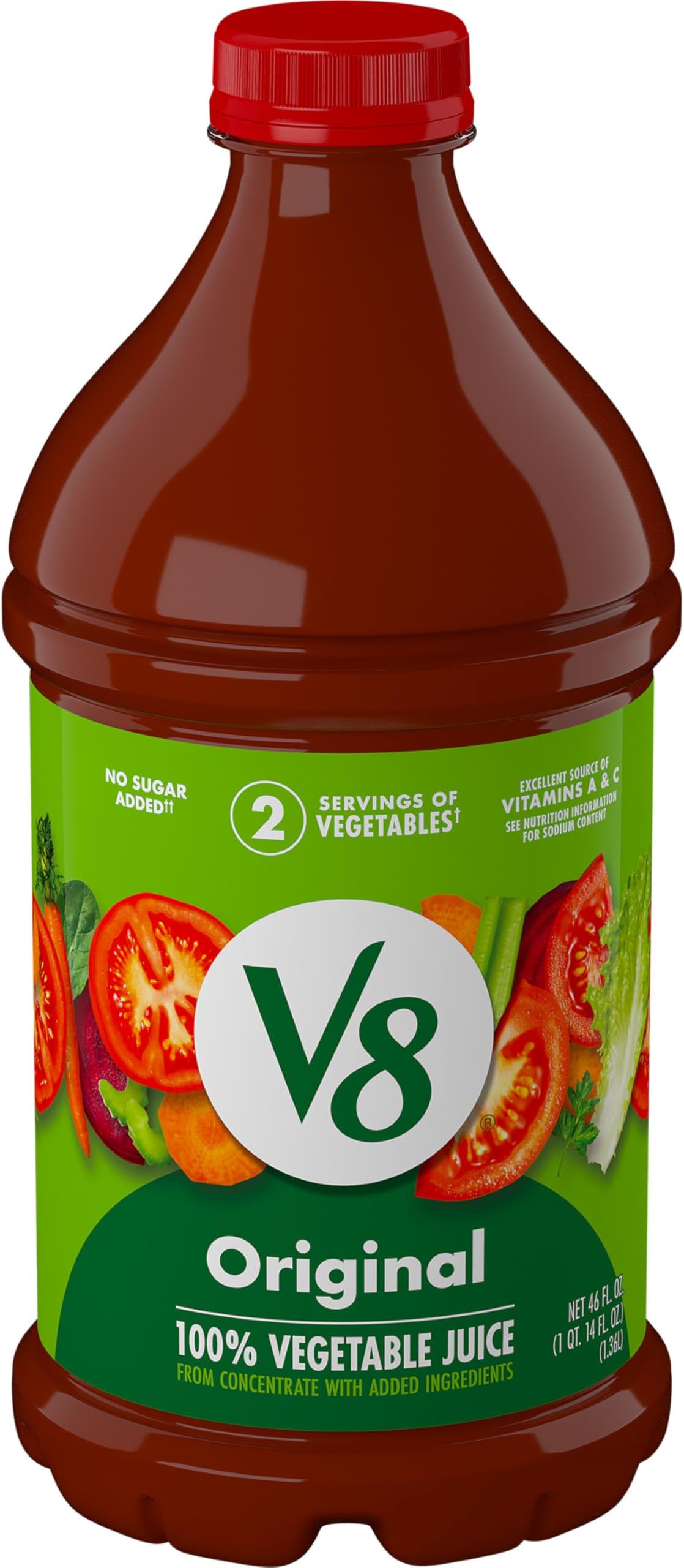 Original 100% Vegetable Juice, Vegetable Blend with Tomato Juice, 46 FL OZ Bottle