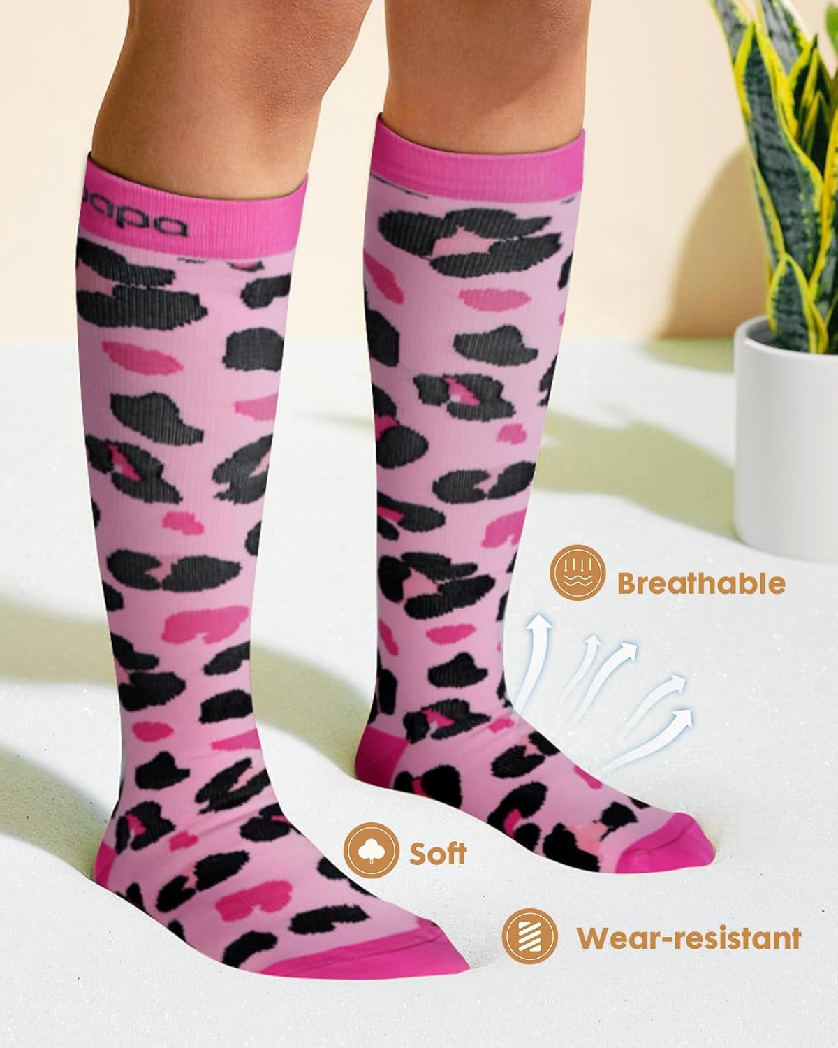 Cute Compression Socks for Women - 3 Pairs 20-30 mmHg Graduated Support Lightweight for Daily Wear Travel Nurse - Image 2