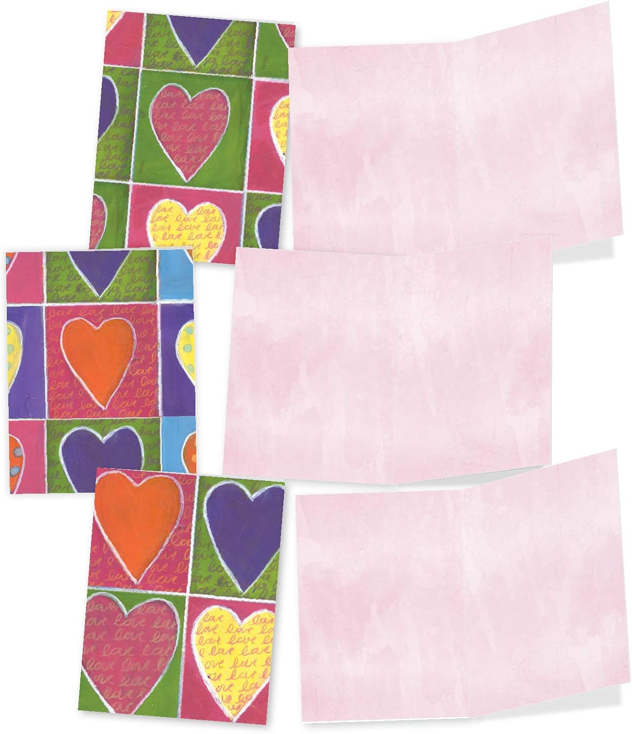 The Best Card Company - 10 Blank Heart Note Cards Boxed (4 x 5.12 Inch) - All Occasion Heartfelt Love Card Assortment - From the Heart M6024 - Image 4