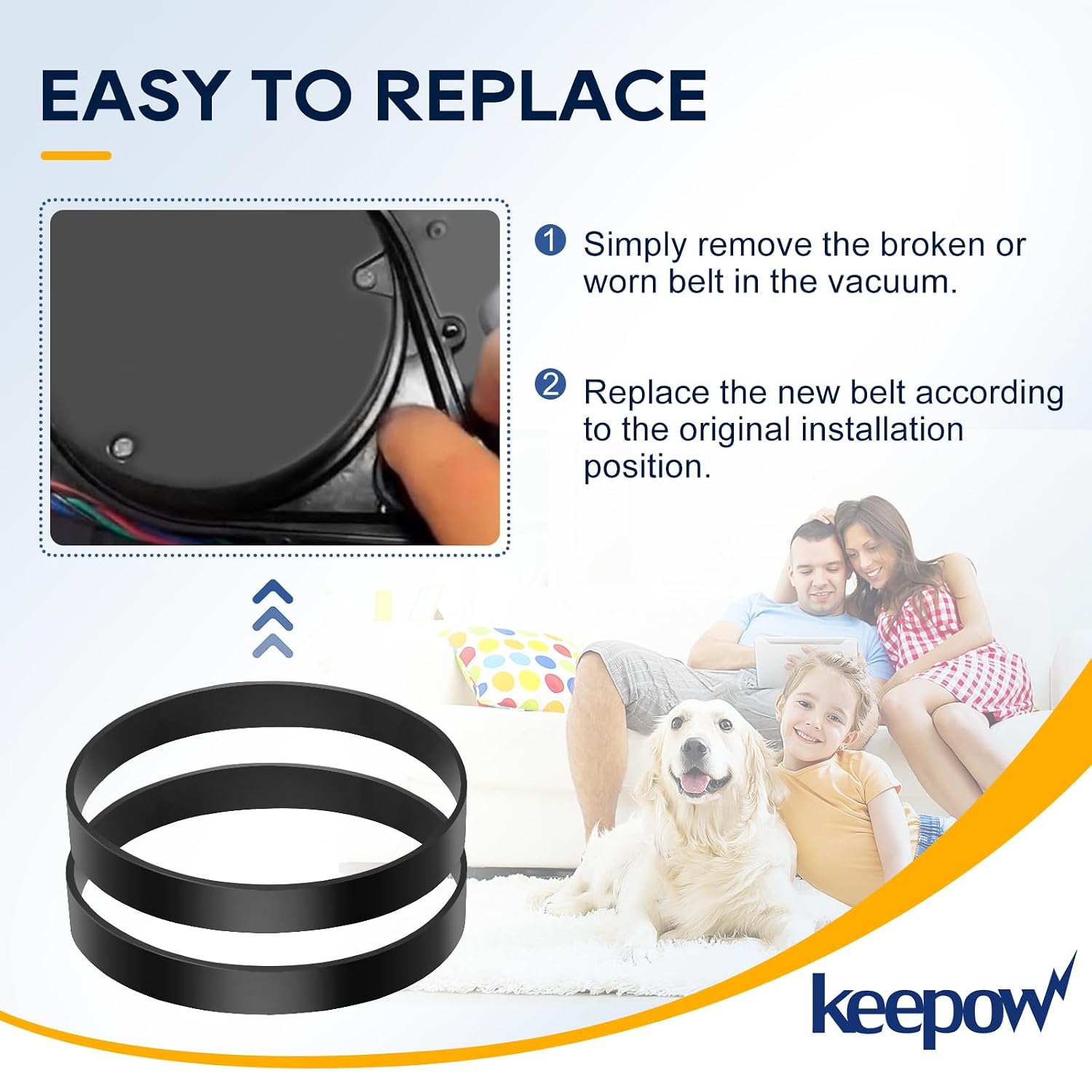 KEEPOW Vacuum Belt for Kenmore UB-1 4369591 Upright Vacuum Cleaner