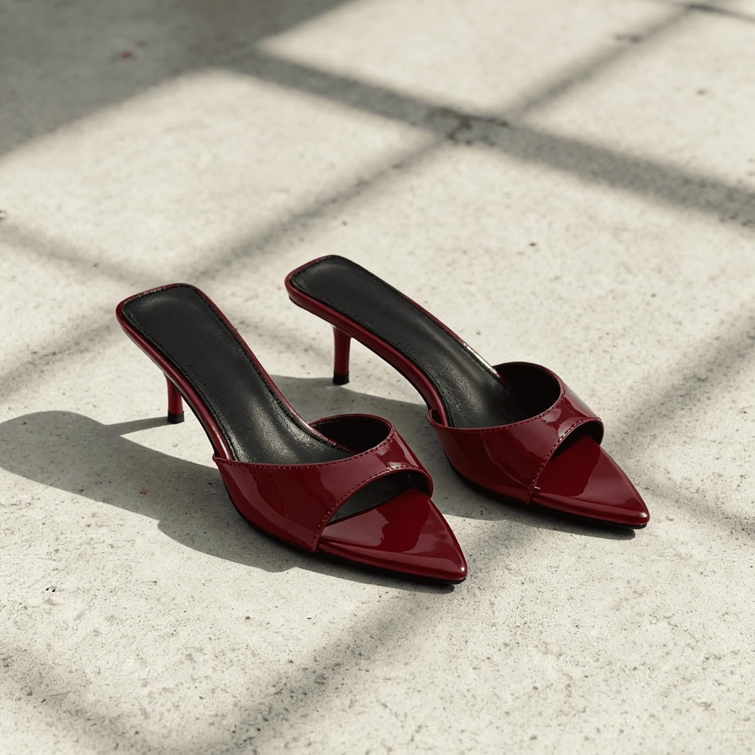 Mattiventon Kitten Heels Pointed Open Toe Slip On Slingback Heels Mules Sandals Summer Fashion Party Wedding Prom Dress Shoes - Image 6