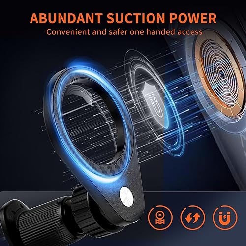 Miniatura 6 de Soporte magnético para teléfono para automóvil, rotación de 360, imanes fuertes, operación con una sola mano, compatible con iPhone 16, 15, 14, 13,