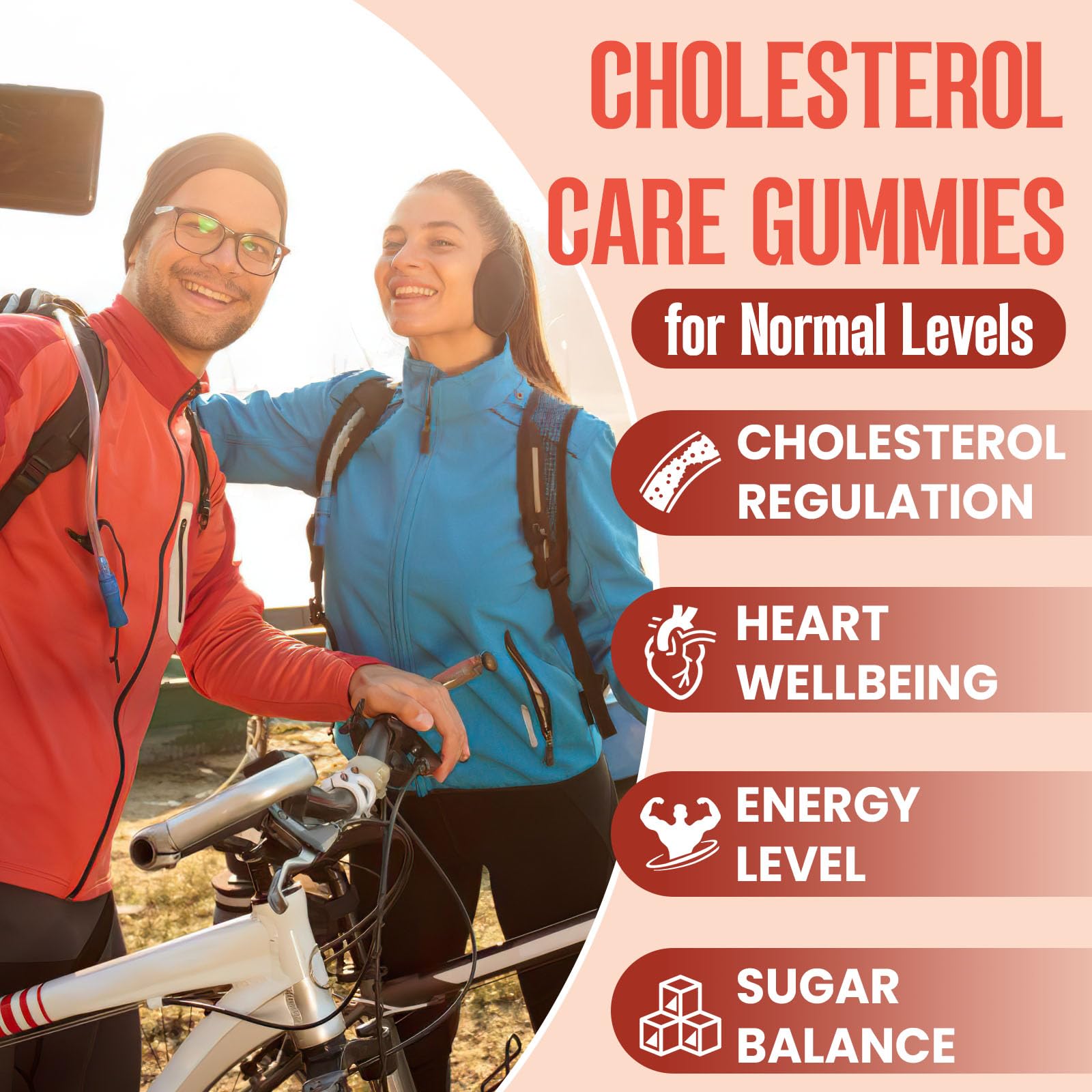 Cholesterol Supplement with Plant Sterols & Stanols, Guggul, Bergamot Orange Extract, Red Yeast Rice, Plant Sterols Complex Gummies, Mixed Berry Flavor, 60 Counts — Amazon image 2