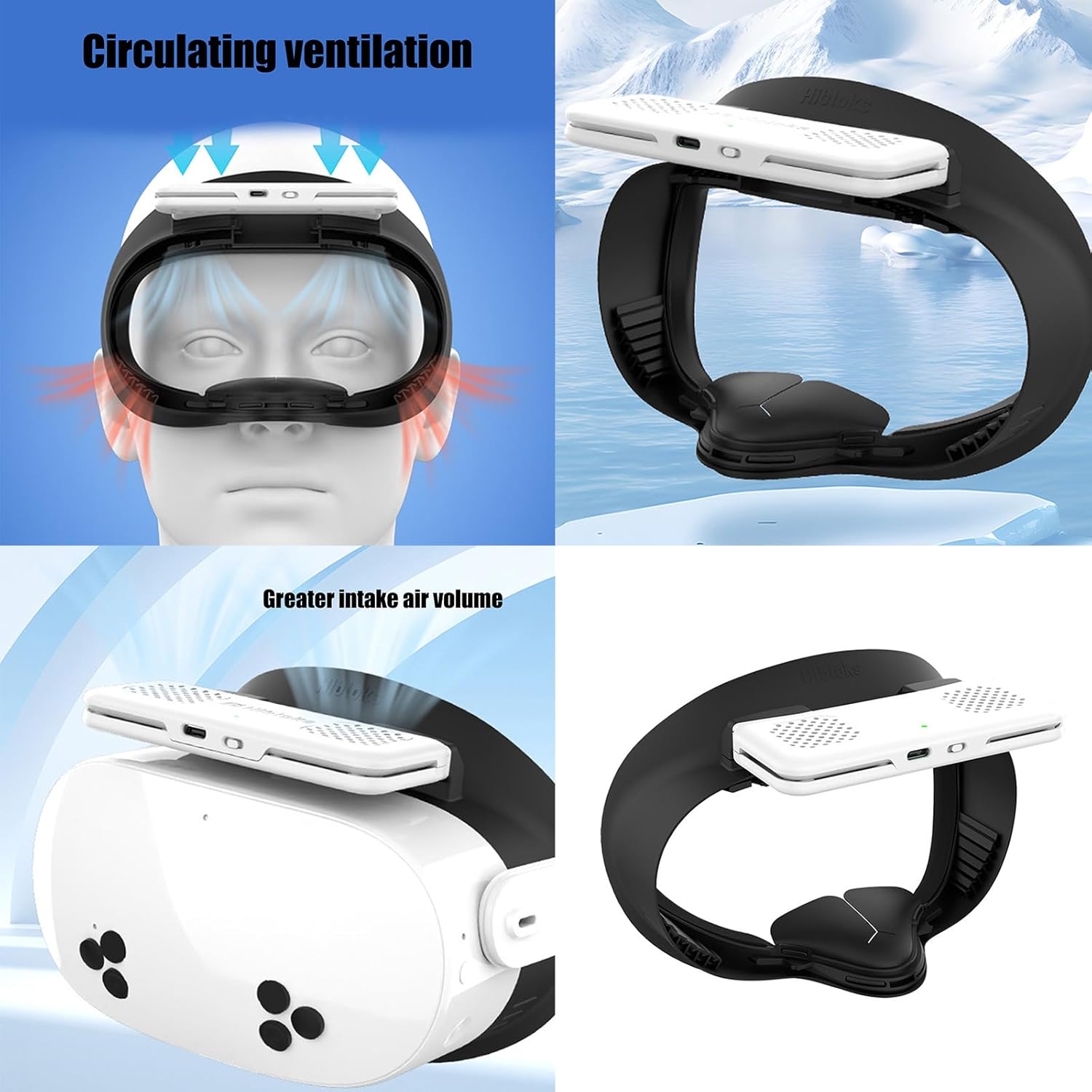 人間工学に基づいたバーチャルリアリティフェイスクッション統合冷却ファン3S仮想リアリティグラスのゲームを楽しむゲーム