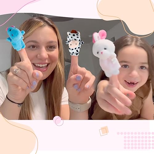 Miniatura 16 de Sealive Marionetas de dedo para niños pequeños de 1 a 3 años, marionetas de dedo para bebés y niños pequeños, juguetes de animales de felpa suave