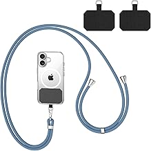 Mobile Phone Lanyard Neck Strap with 2 Pieces Large Patch, Mobile Phone Strap with Stylish Patch, Adjustable Anti-Theft Strap, Shoulder Strap for Travel and Outdoor Activities