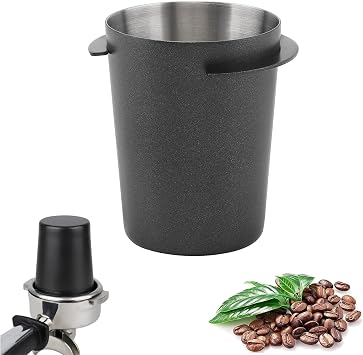 Coffee Dosing Cup 54mm, Stainless Steel Espresso Coffee Dosing Cup Espresso Machine Accessories, Coffee Powder Feeder Part Easy Use Coffee Grinder Powder Cup Compatible with 54mm Coffee Filter