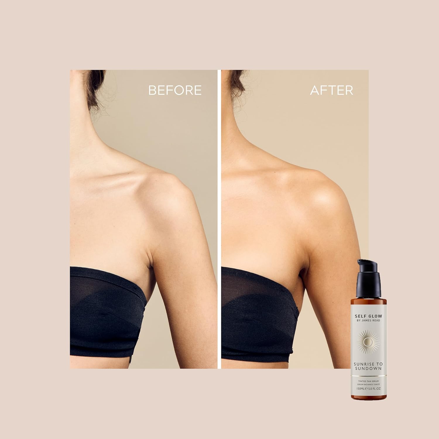 Self Glow by James Read - Sunrise to Sundown Tinted Tan Serum | Instant, Customizable Glow | Hydrate, Nourish, Soften | Non-Allergen Fragrance, Silicone + Drying Alcohol-Free (150mL | 5 fl oz) - Image 7