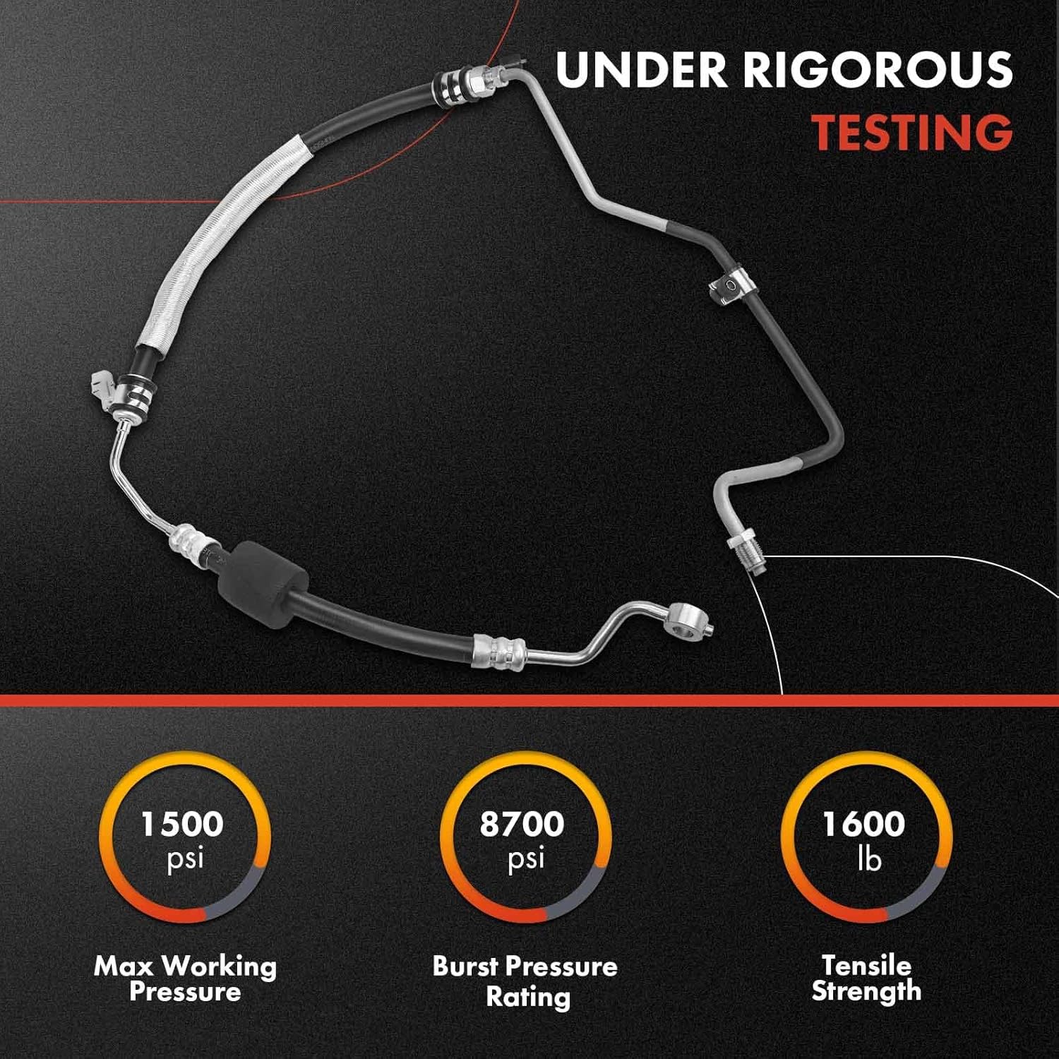 A-Premium Power Steering Hose Pressure Hose Line Assembly Compatible with Kia Forte/Forte Koup 2010-2013 Forte5 2012-2013 2.0L 2.4L Replace# 575101M100