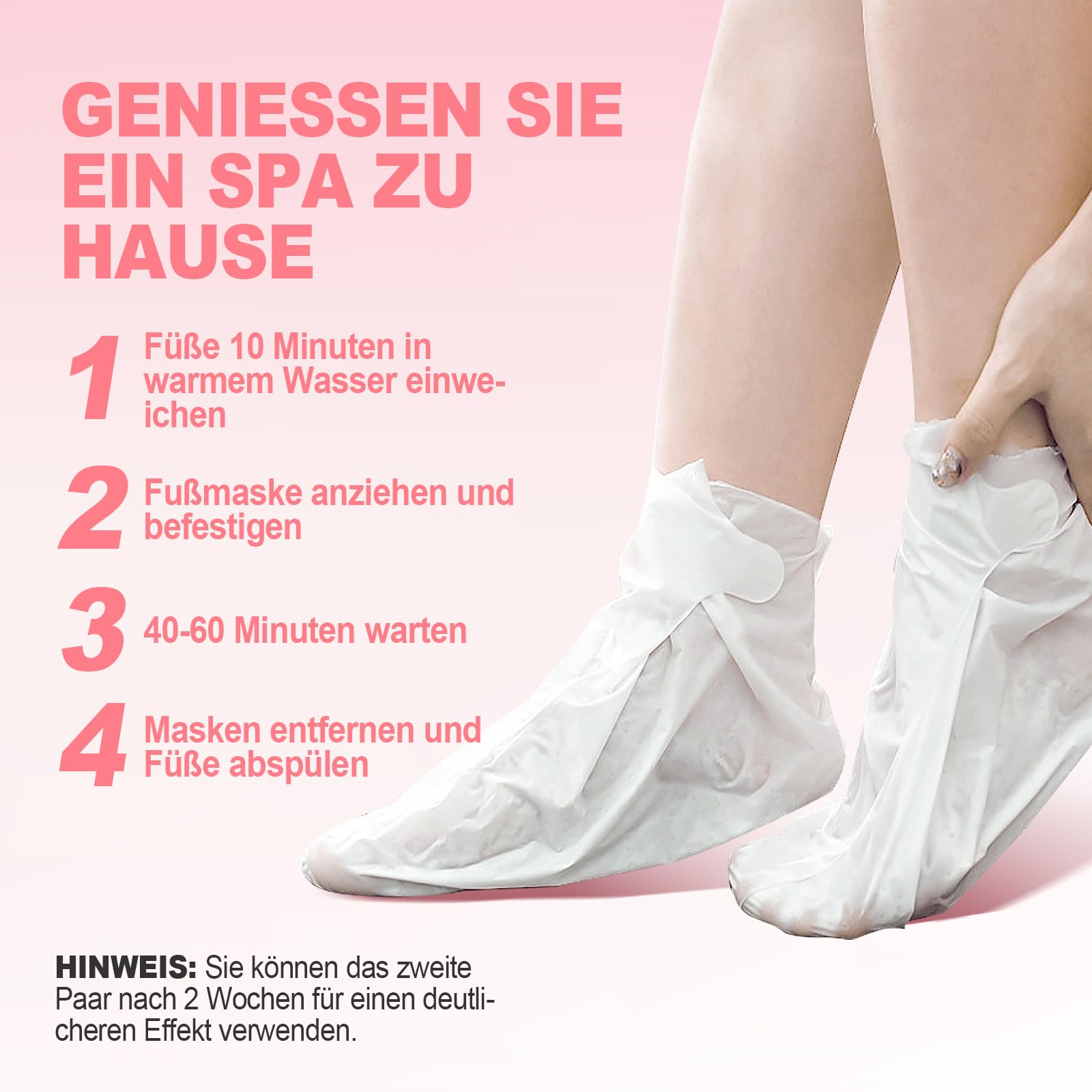 JVR Fußmaske, 3 Paar Milchsäure Fußpeeling Maske, Feuchtigkeitsspendende Fussmaske, Hornhaut Socken, Natürlich & Sanft Fußpflege, zur Entfernung von Hornhaut, Repariert Raue Fersen