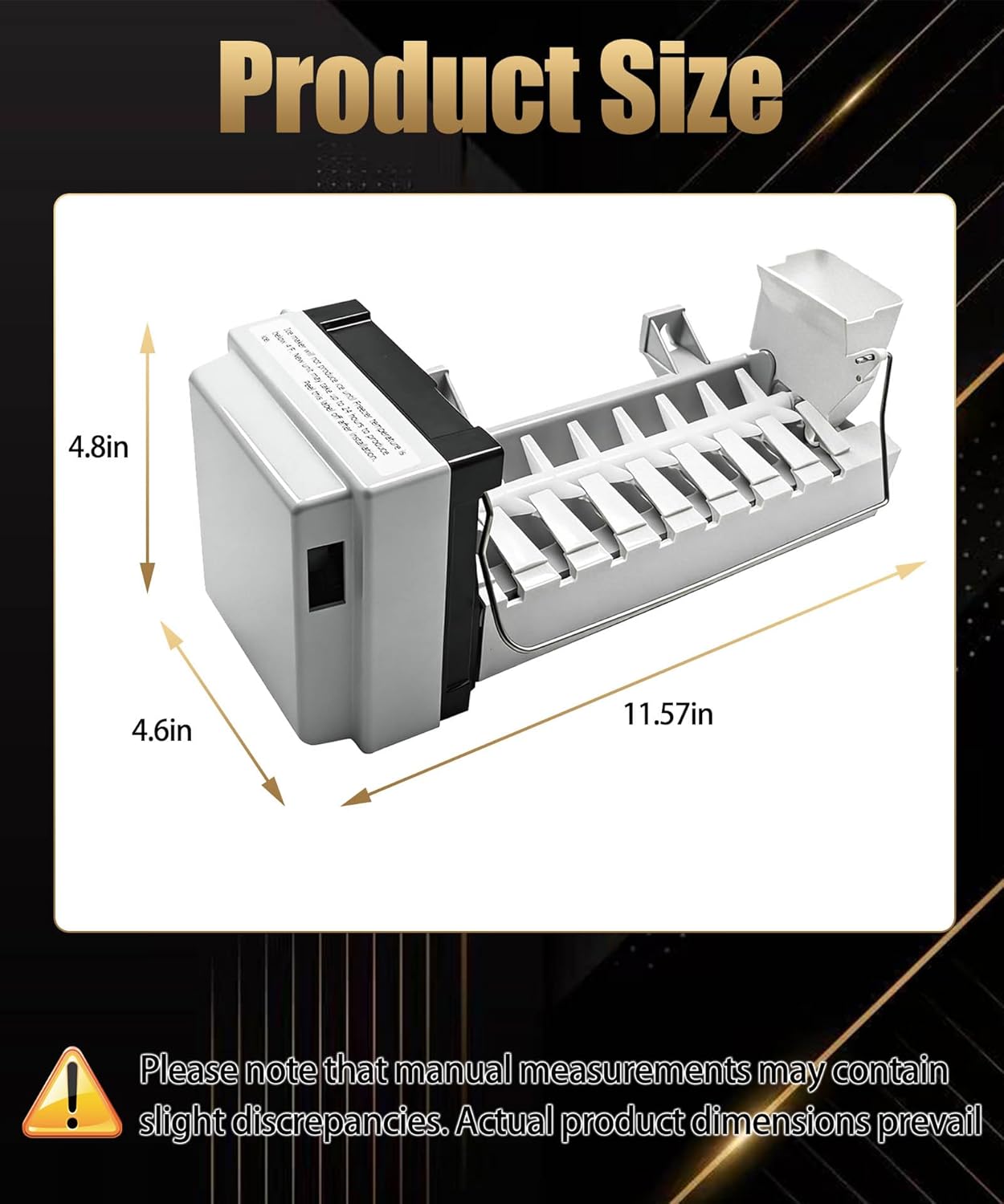 W10300024 Refrigerator Ice Maker OEM Replacement Part Compatible with Whirlpool Maytag Kenmore Refrigerator,Replace WPW10300024, AP6019087, W10300024, 4444453, PS11752391