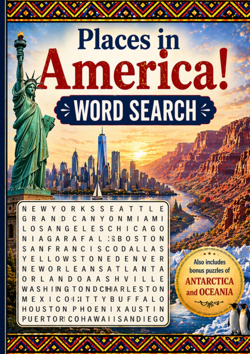 Places in America: Word Search (Places of the World)