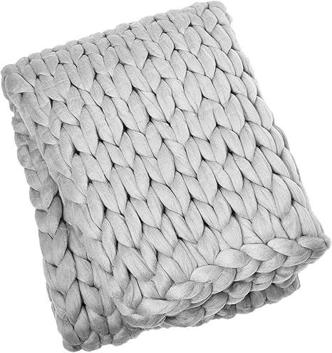 Chunky Knit Blanket Handmade 